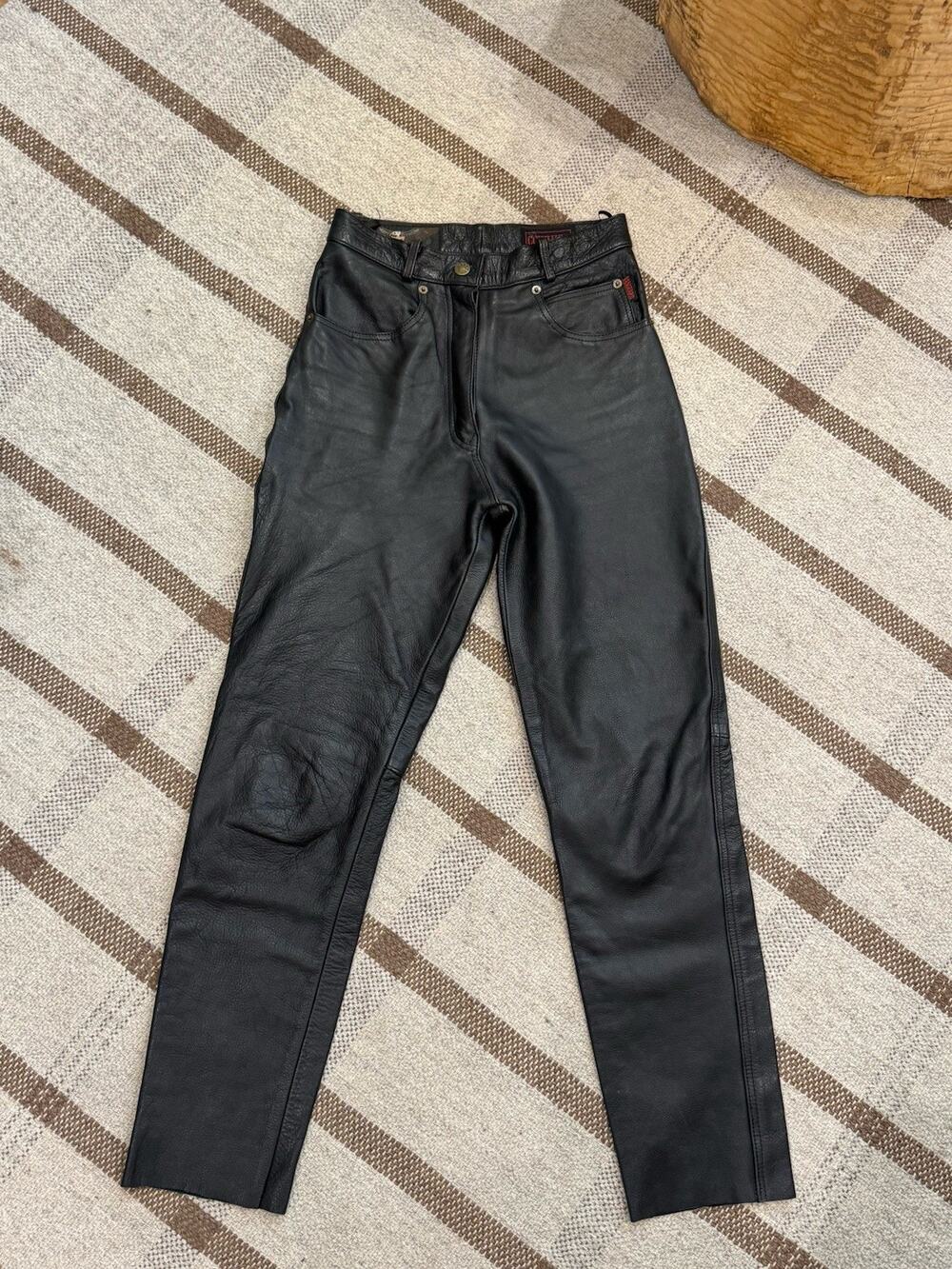 Vanguard Leather Riding Pants Black Motorcycle Women’s XS Lined